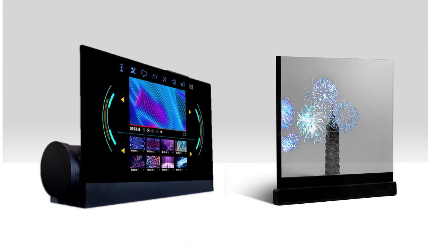 可捲式、折疊性、高透明